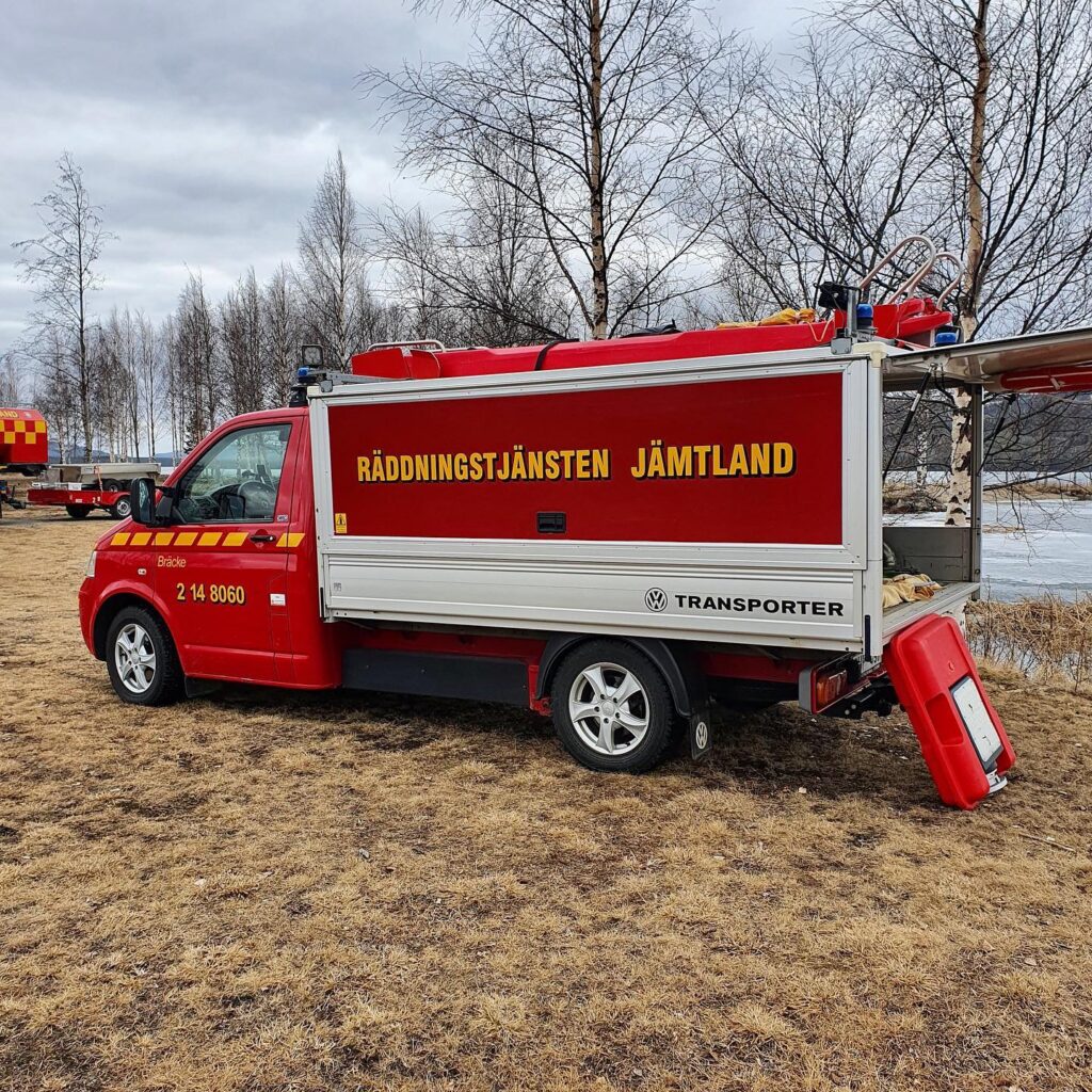 Räddningsfordon.